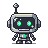 Pixel-art robot agent avatar